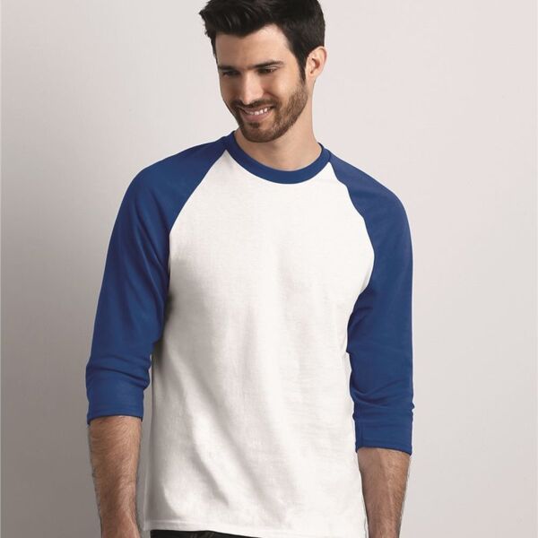 Heavy Cotton Three-Quarter Raglan Sleeve Baseball T-Shirt Thumbnail